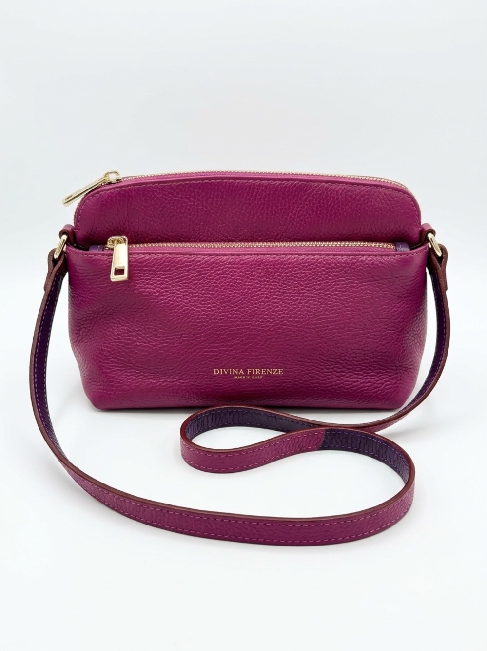 Divina Firenze pebbled Italian leather handbag nwot